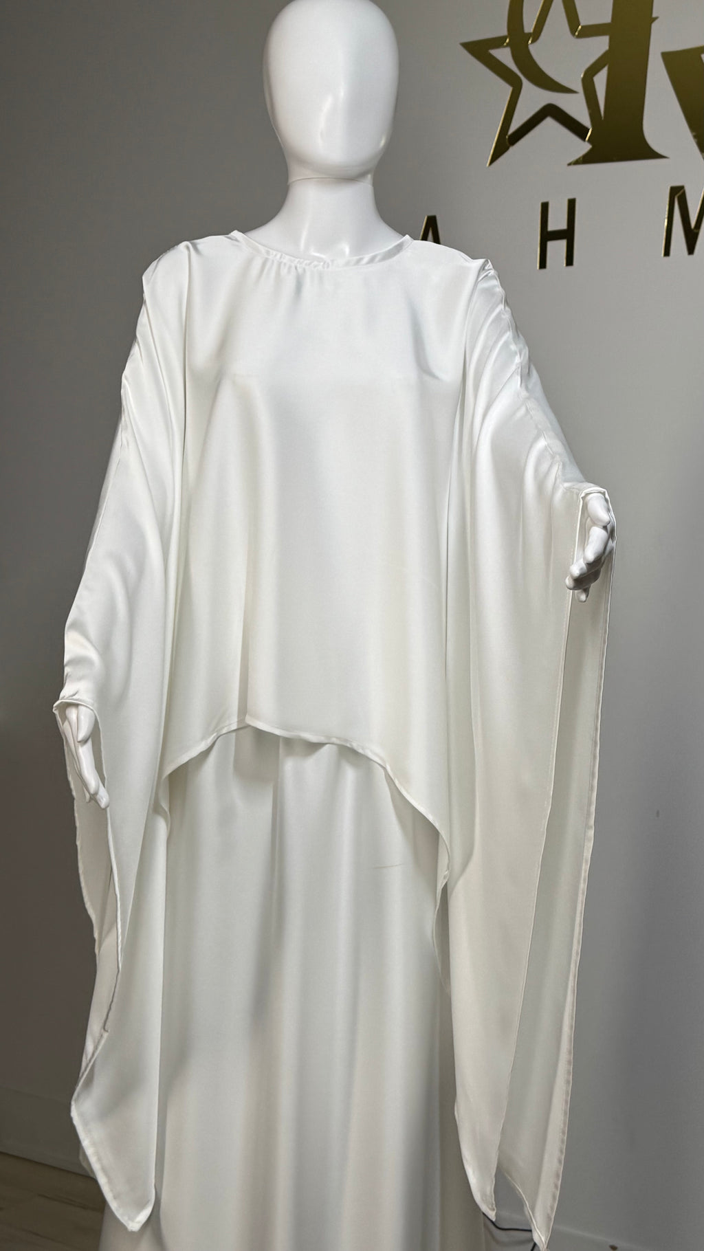 Cape Blouse & Flowy Skirt Set