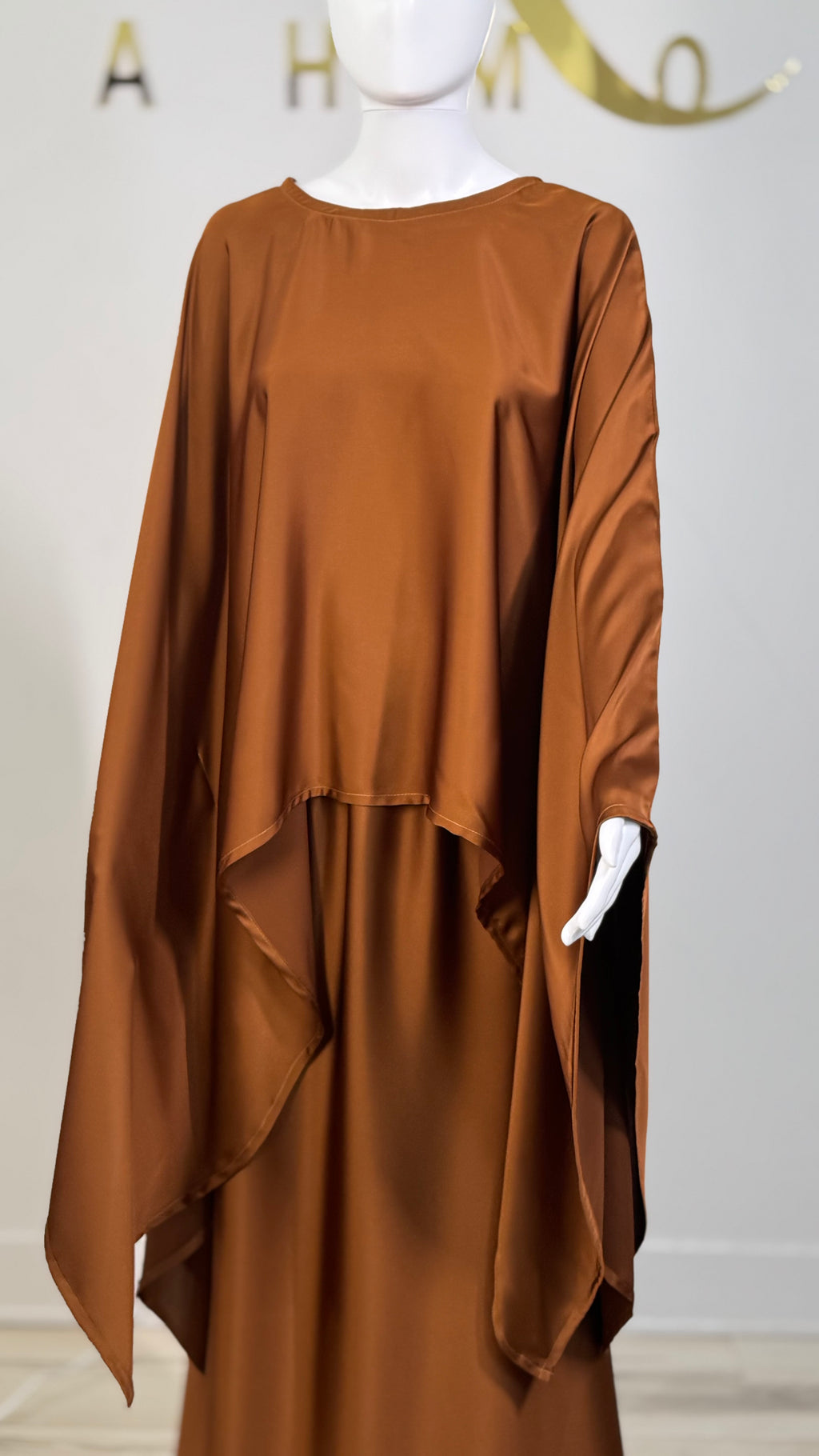 Cape Blouse & Flowy Skirt Set