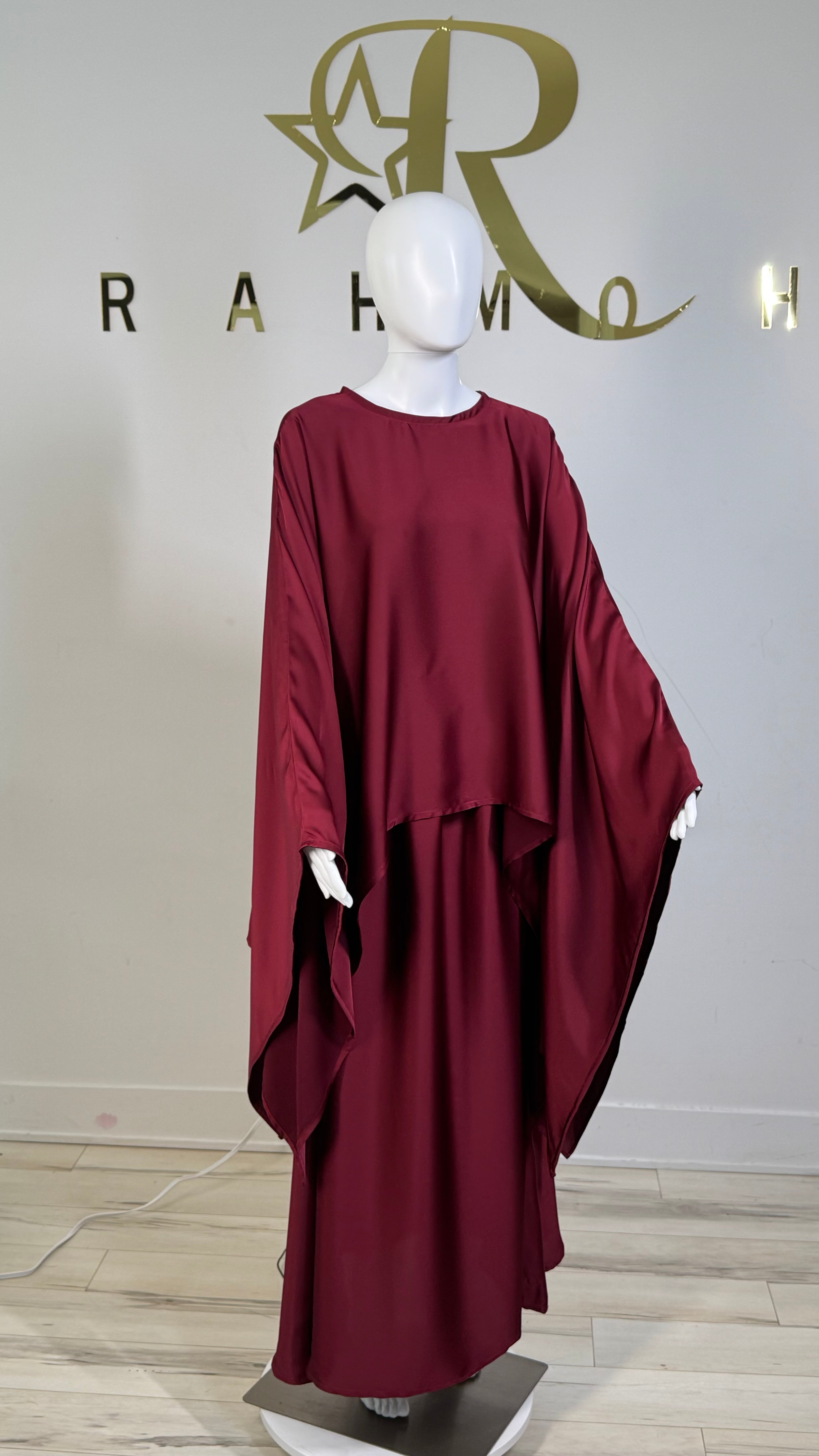 Cape Blouse & Flowy Skirt Set