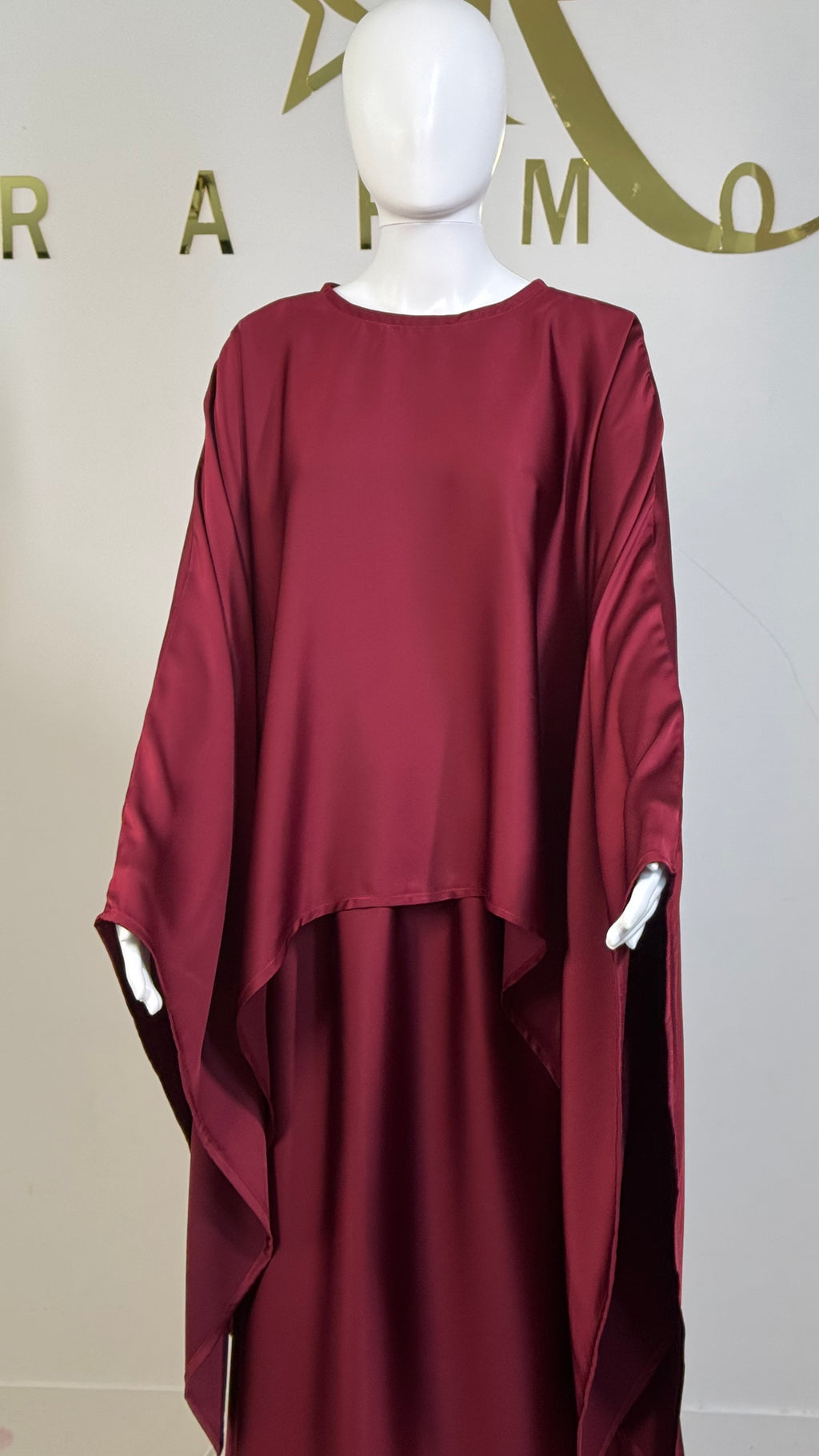 Cape Blouse & Flowy Skirt Set
