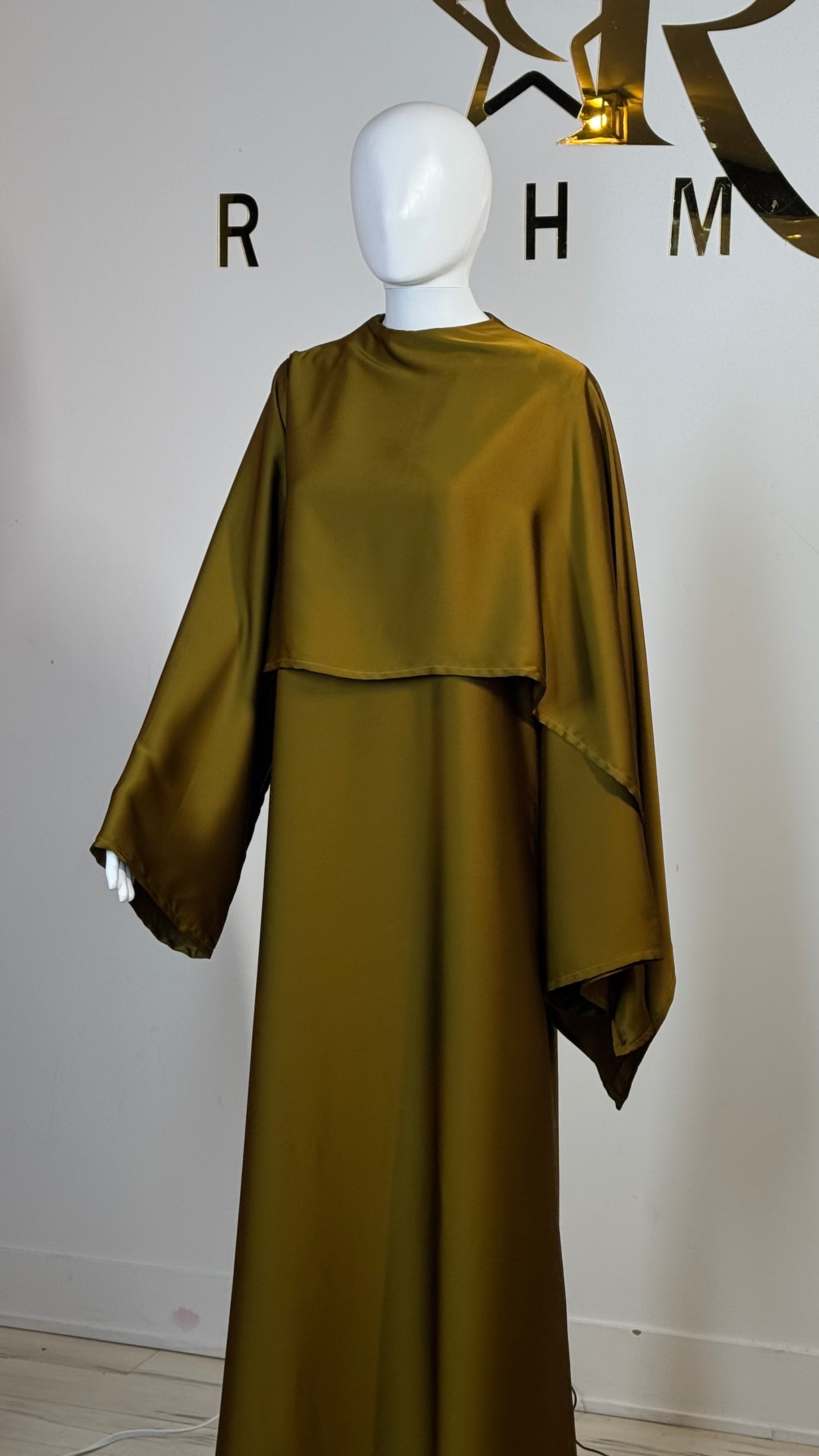 One-Sided Cape Dress