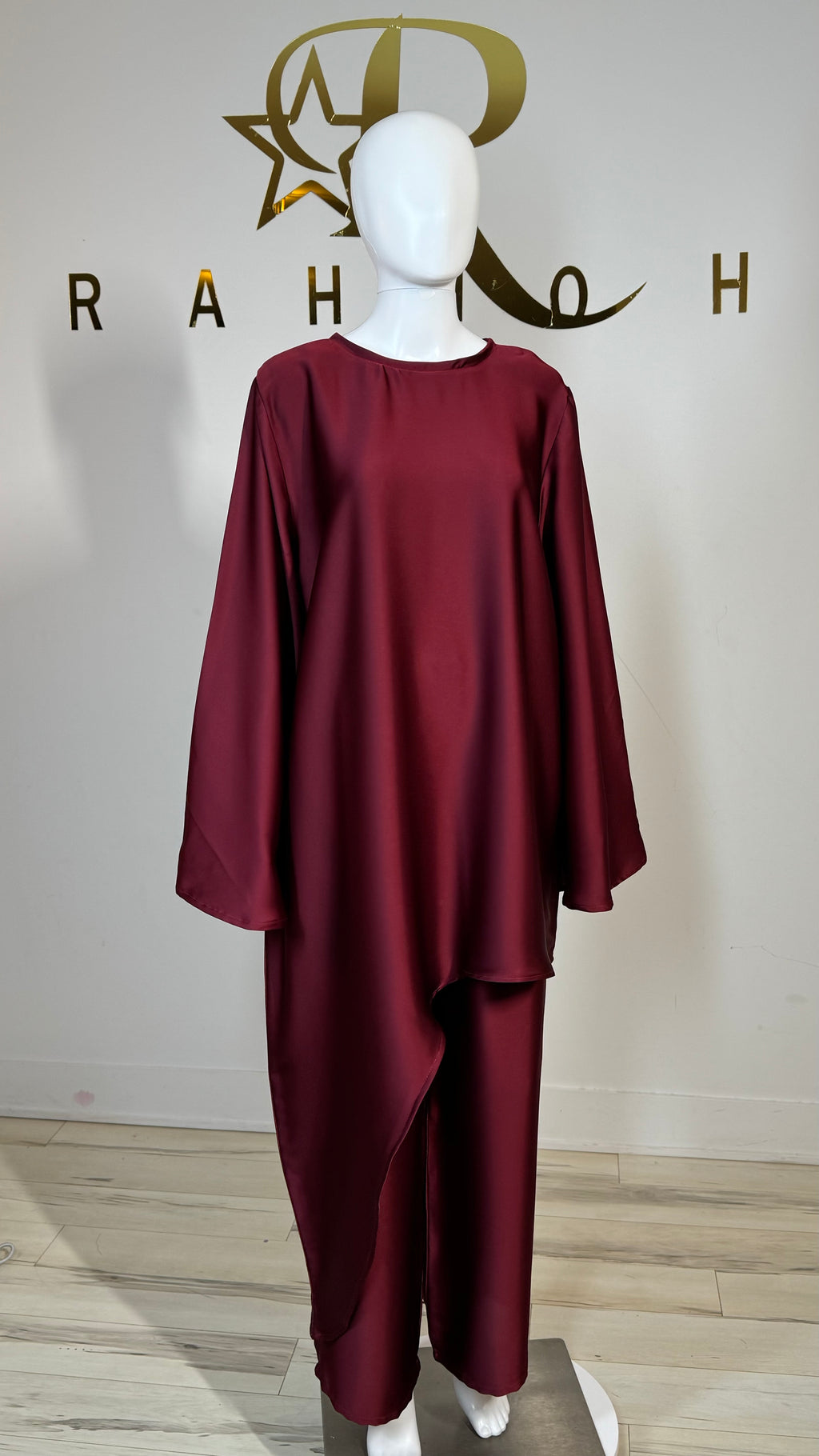 Asymmetric Satin Silk Co-ord Set