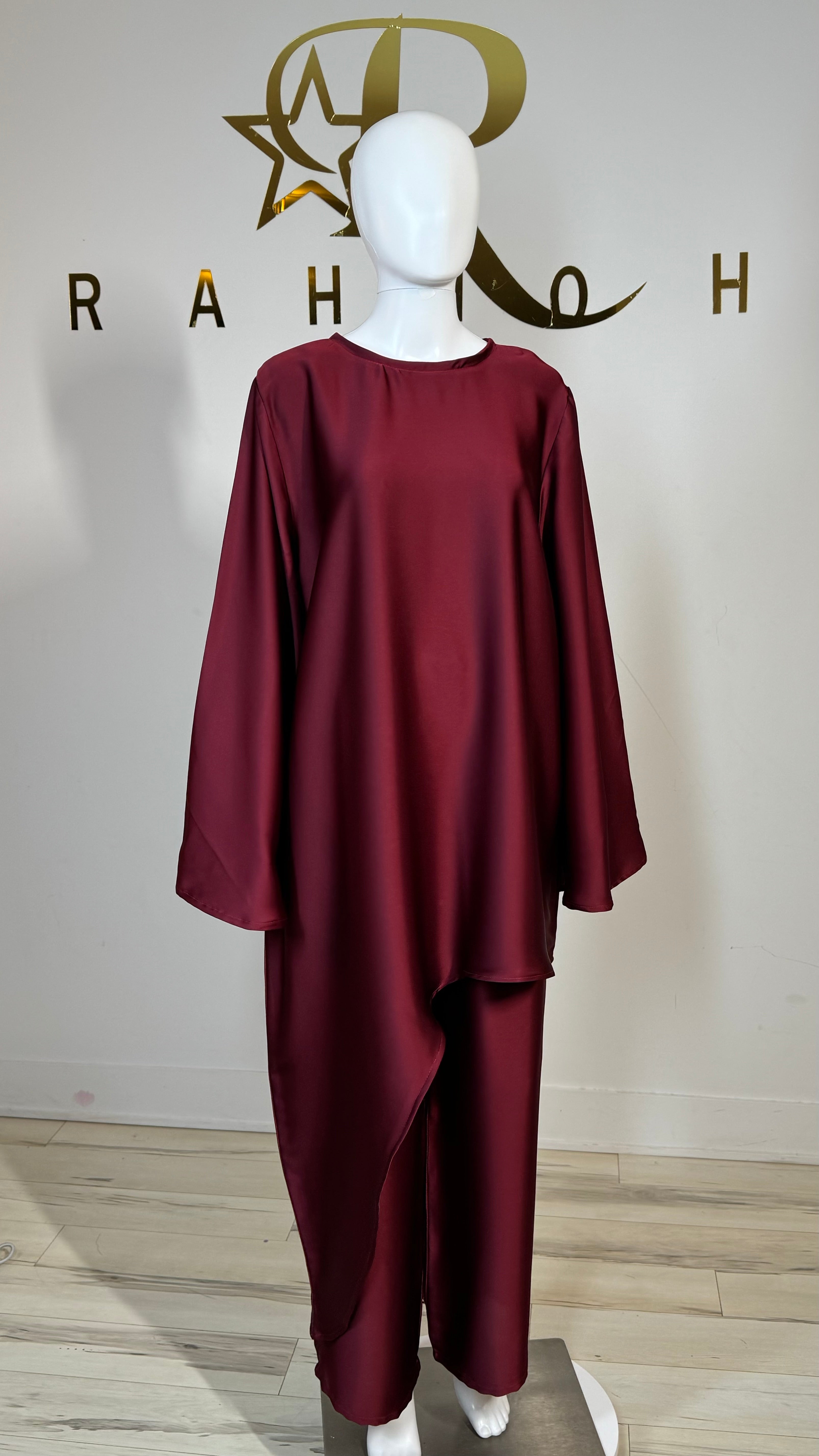Asymmetric Satin Silk Co-ord Set