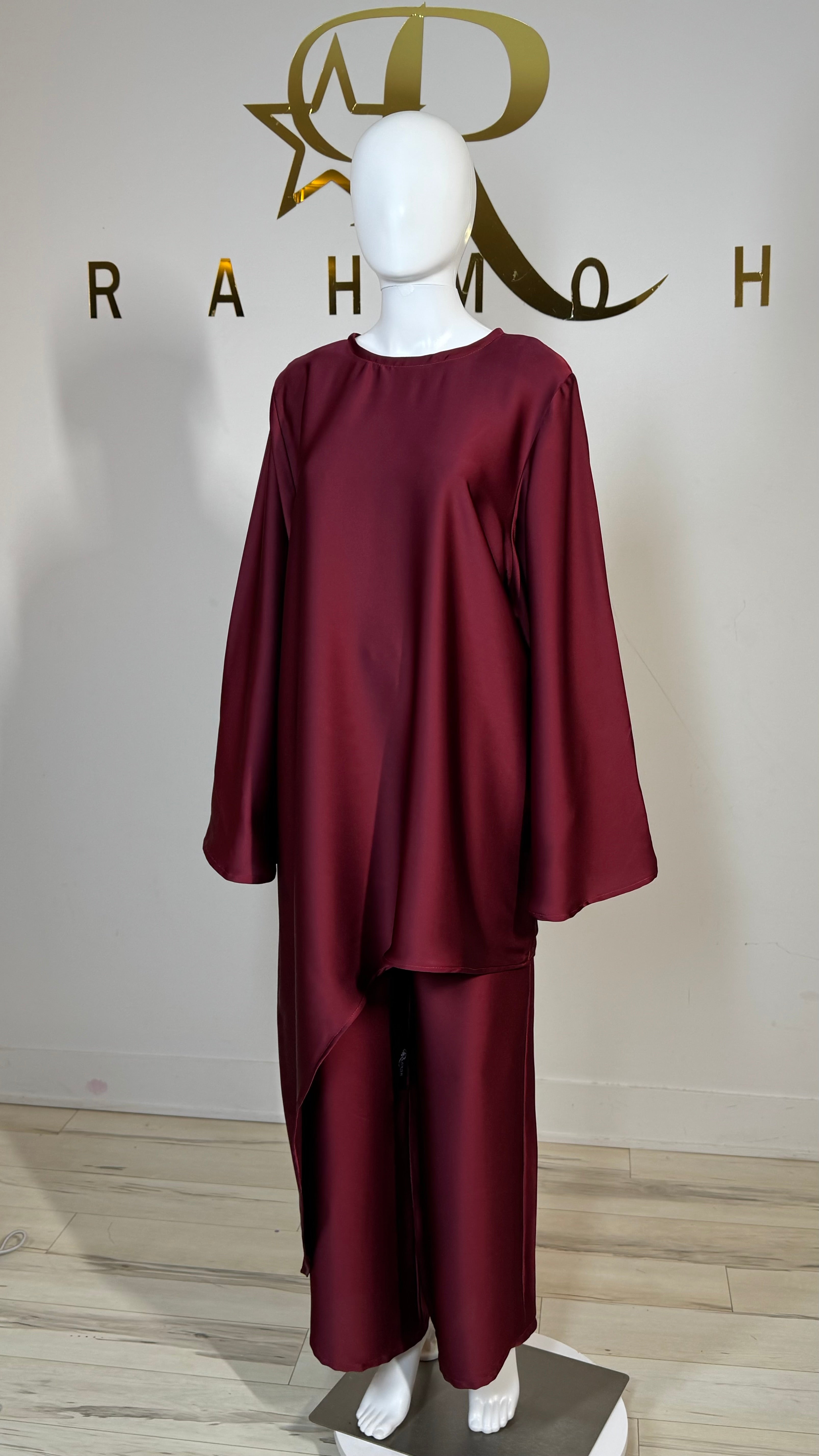 Asymmetric Satin Silk Co-ord Set