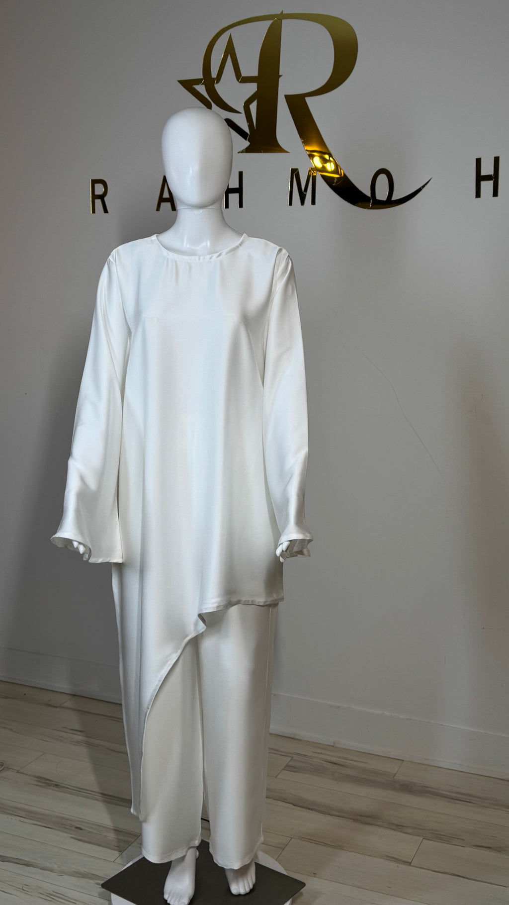 Asymmetric Satin Silk Co-ord Set