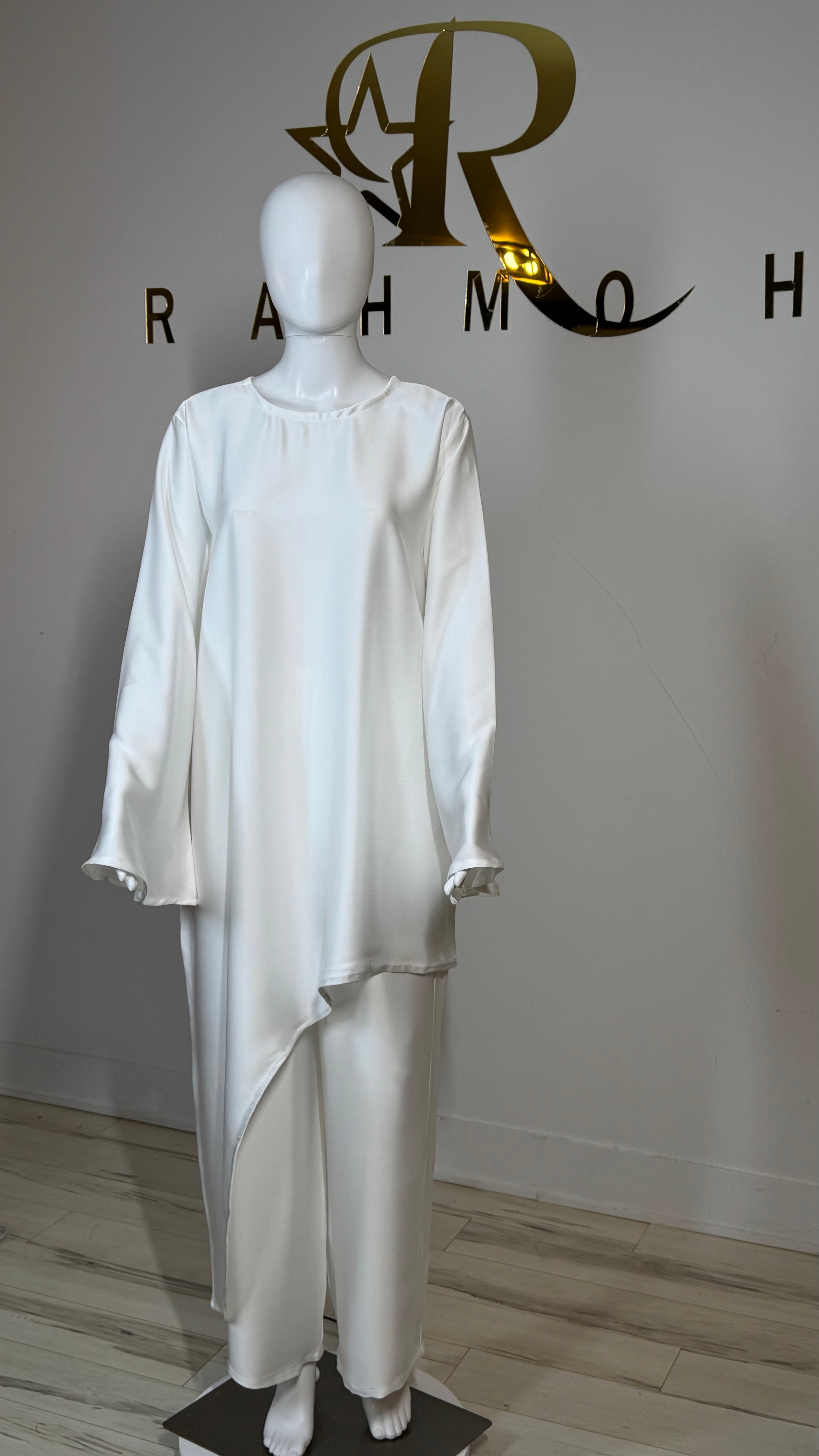 Asymmetric Satin Silk Co-ord Set