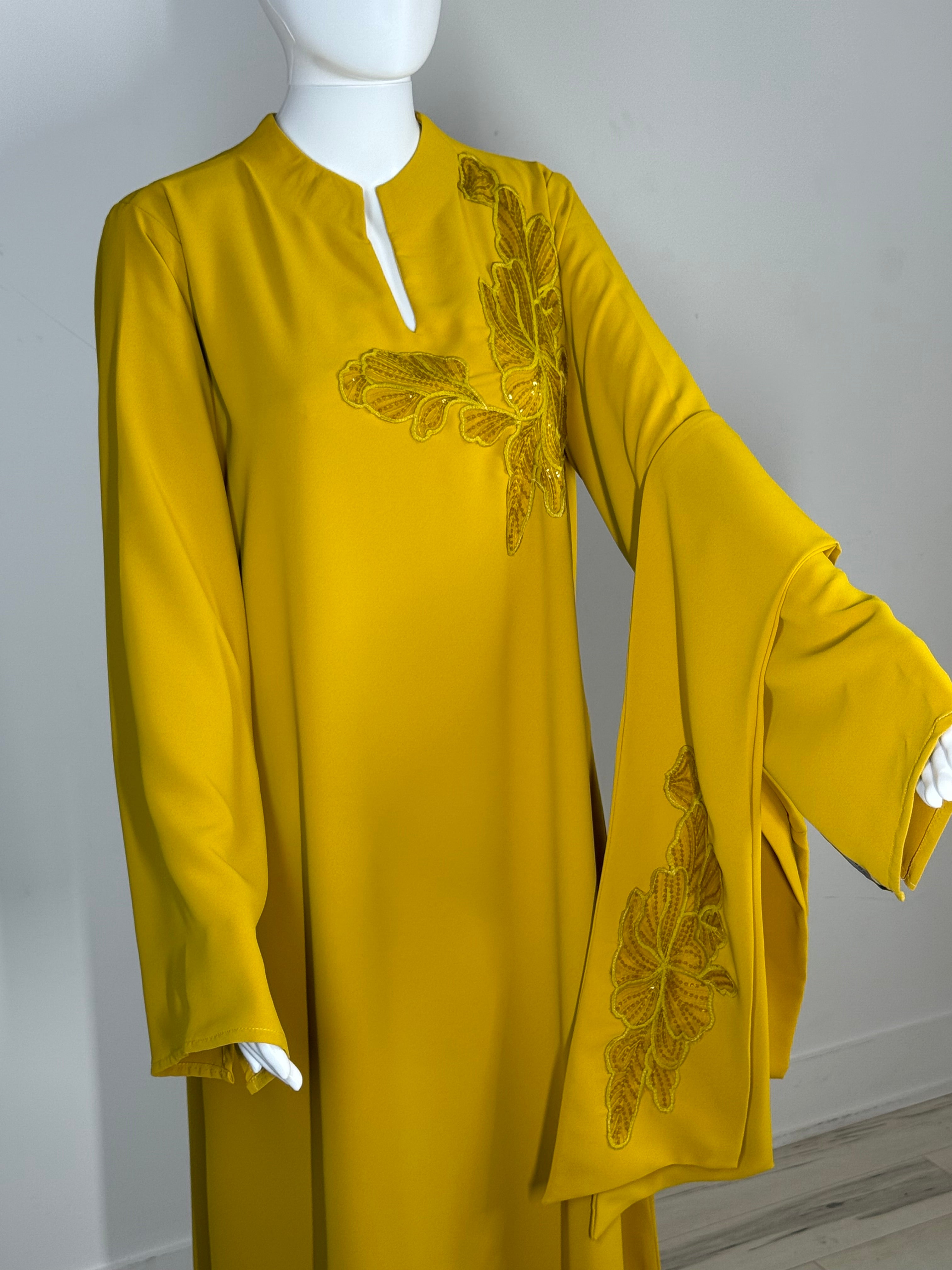 Lace Trim Abaya