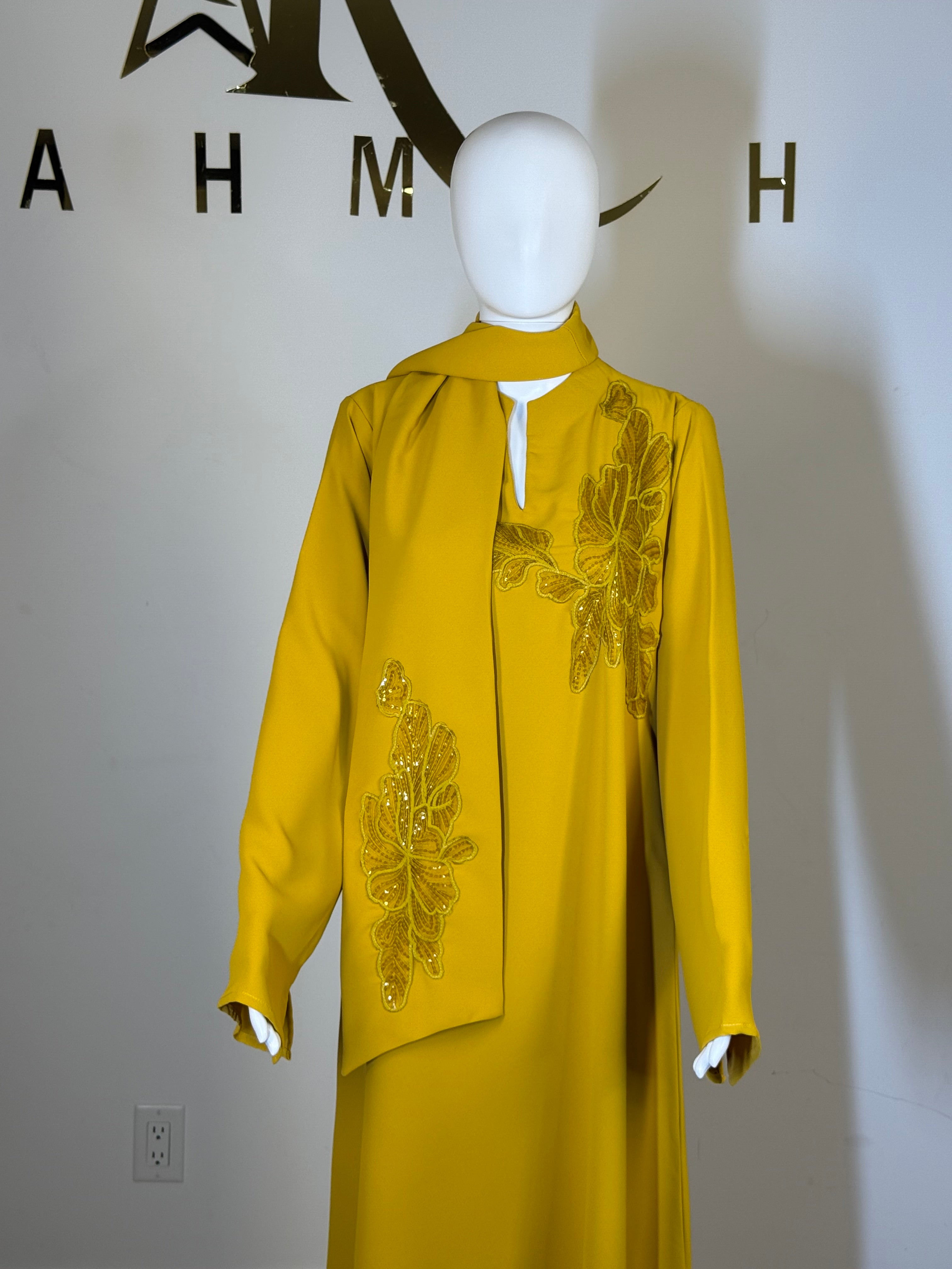 Lace Trim Abaya