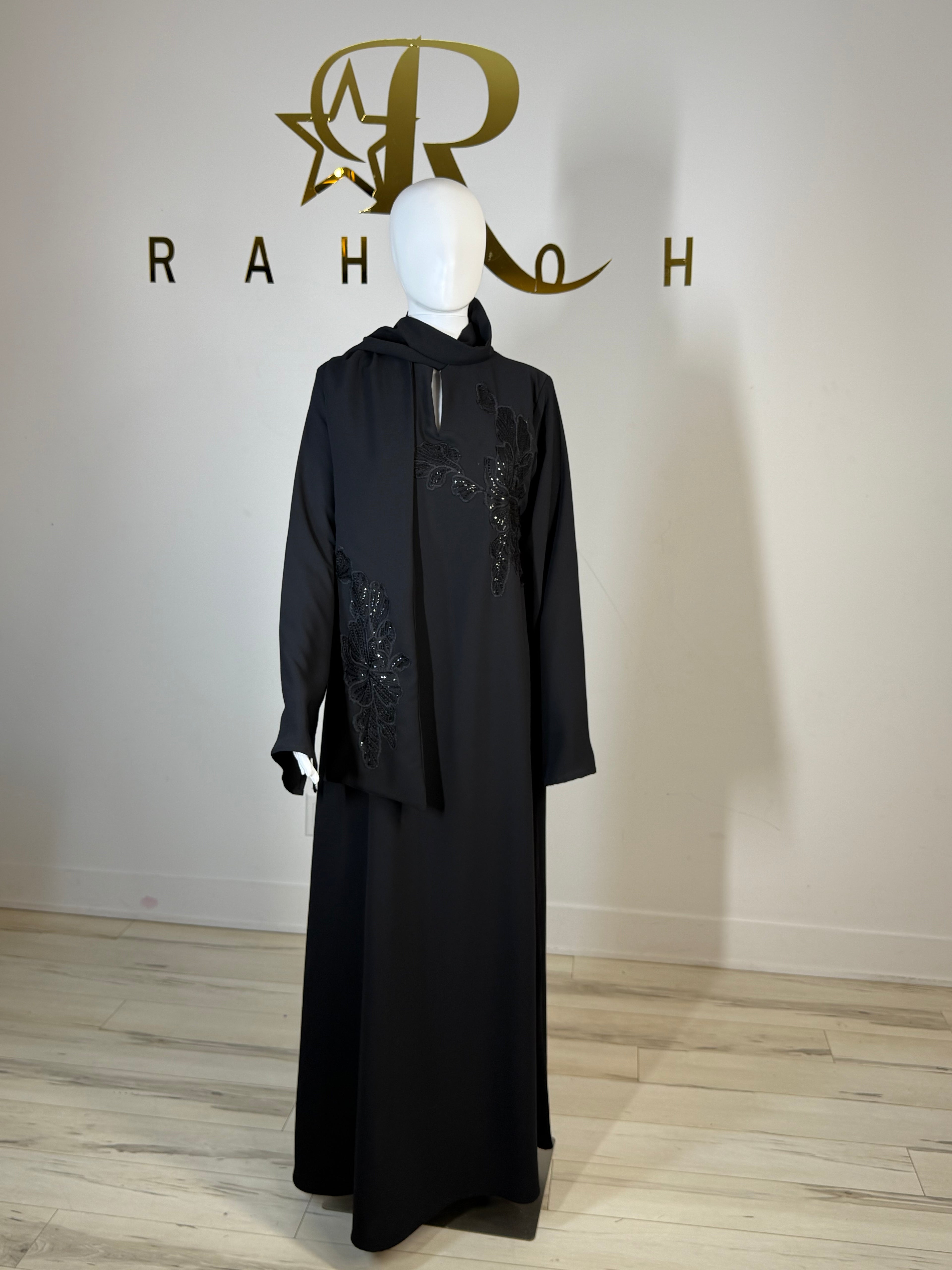 Lace Trim Abaya