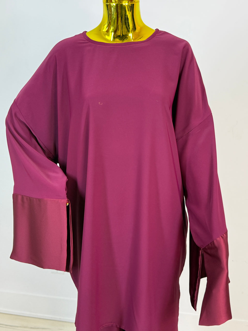 Satin Trim Tunic & Pant Set