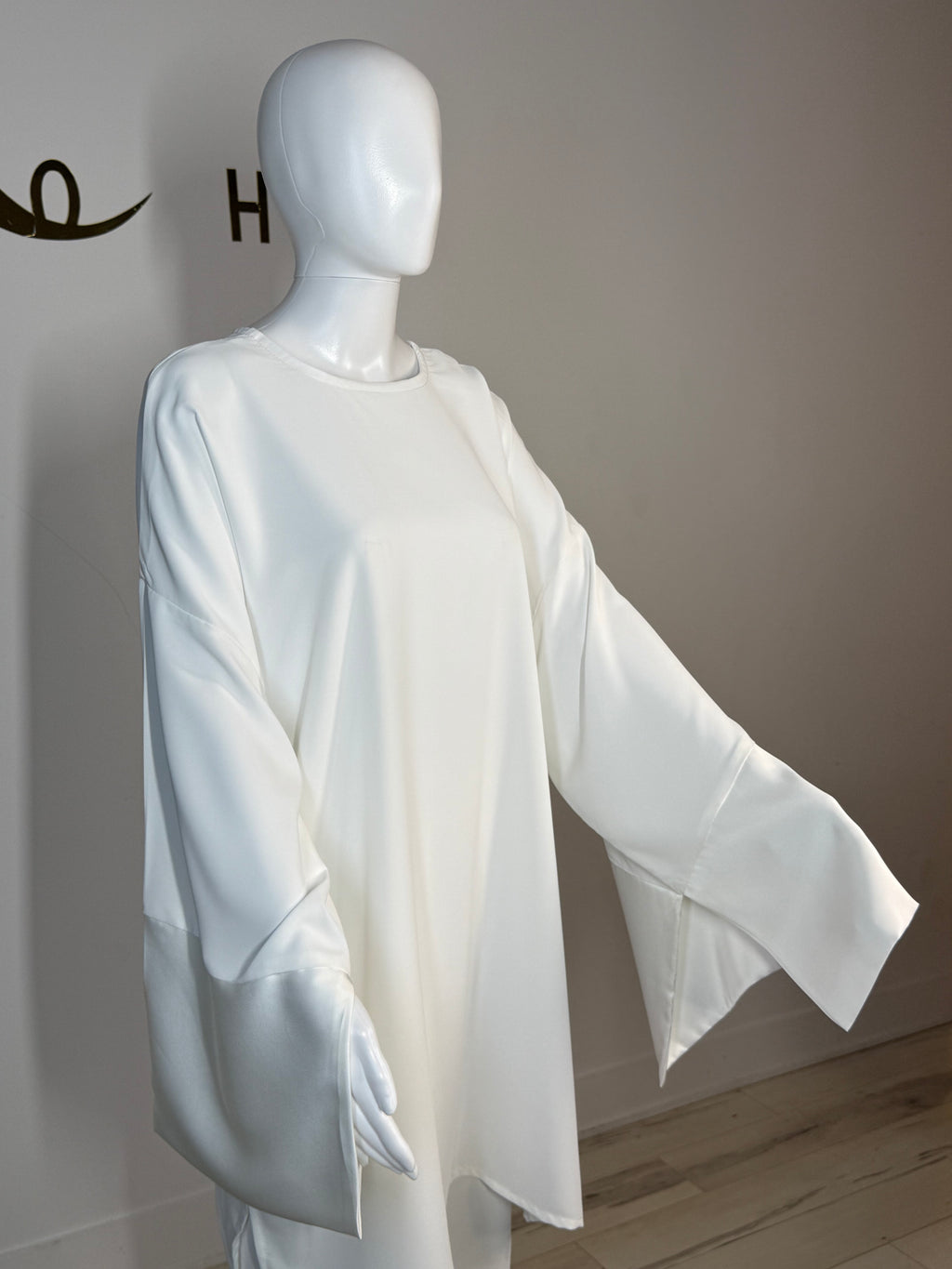 Satin Trim Tunic & Pant Set