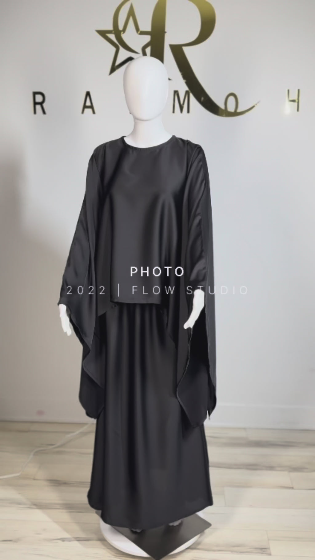Cape Blouse & Flowy Skirt Set