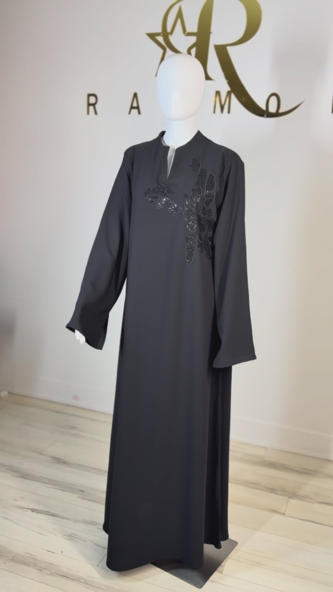 Lace Trim Abaya