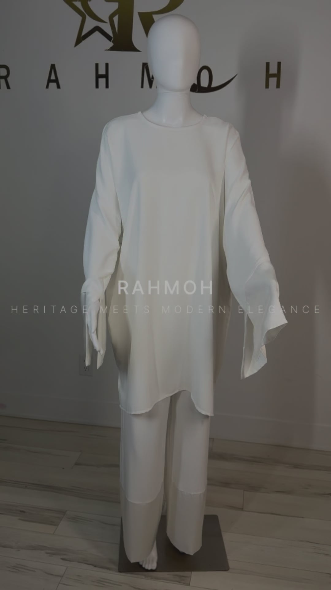Satin Trim Tunic & Pant Set