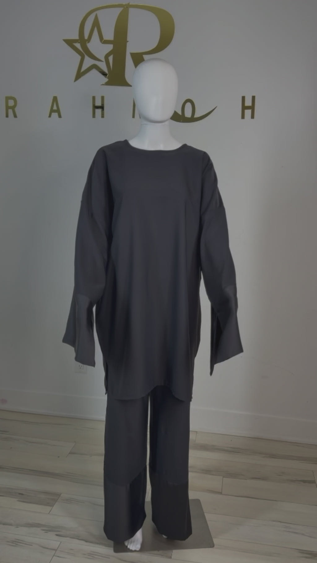 Satin Trim Tunic & Pant Set