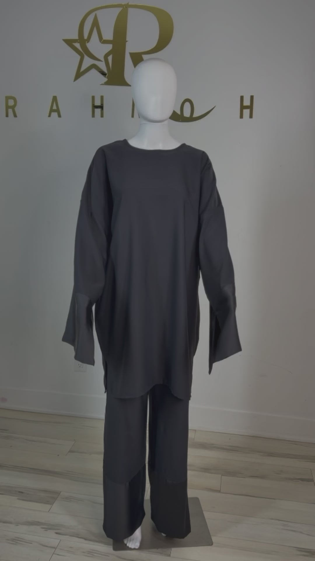 Satin Trim Tunic & Pant Set